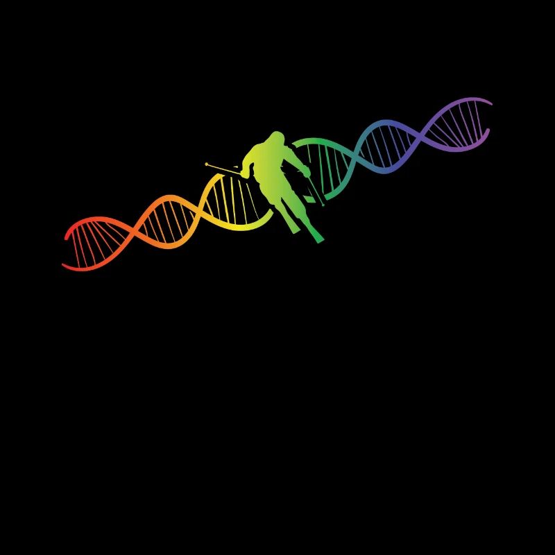 DNA Helix Rainbow Genetics Ski coloré