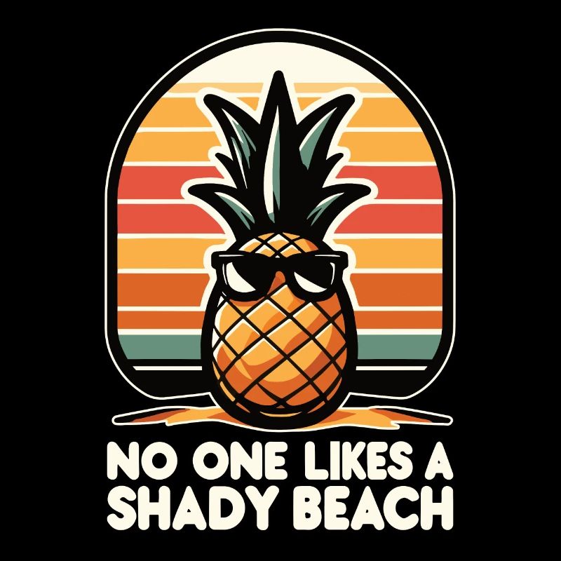 Niemand mag einen schattigen Strand Ananas Retro