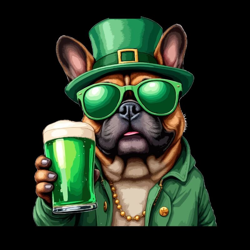 Bouledogue français Bière de la Saint-Patrick