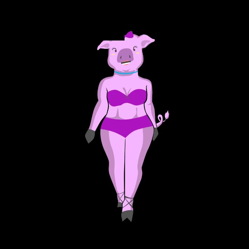 Schweine Dame Catwalk Geschenkidee