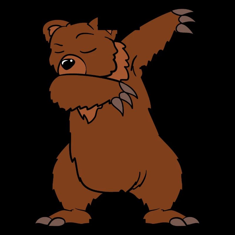Dabbing Dab dansant ours ours brun