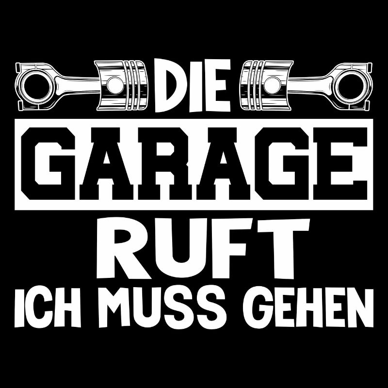 Die Garage ruft Ich muss gehen Autoschrauber Auto