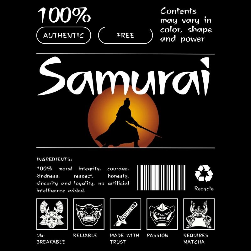 Samouraï devant le coucher du soleil