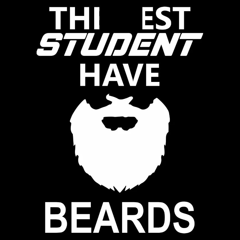 Lustiger Bart Studenten Spruch Geschenk Student