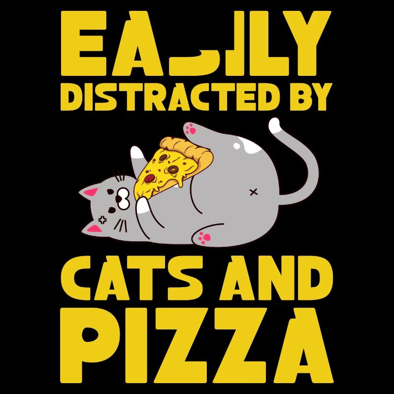 Facilement distrait par les chats et les pizzas