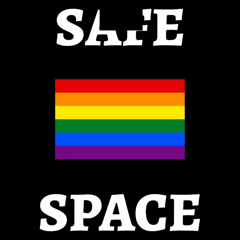 SAFE SPACE LGBT Rainbow Flag