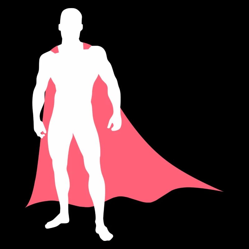 Superhero with cape
