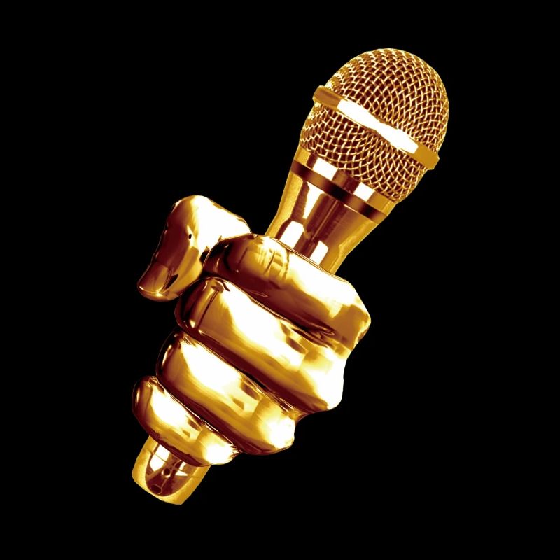 Microphone Microfon Gold Music Singen Sing