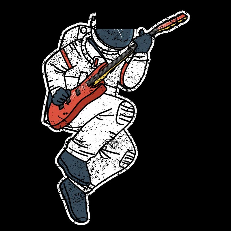 ASTRONAUT E-Gitarre lustiges Weltall Geschenk