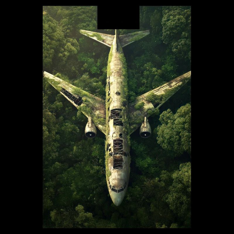 Épave d’avion abandonnée dans la jungle