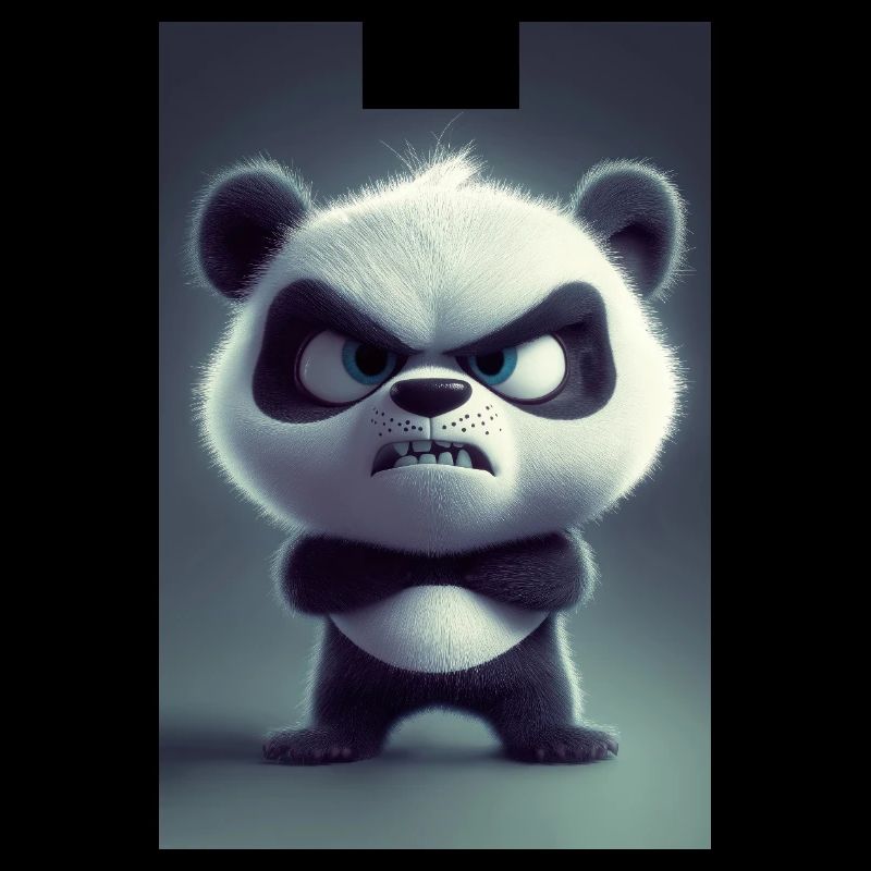 Grumpy Cartoon Panda Mood