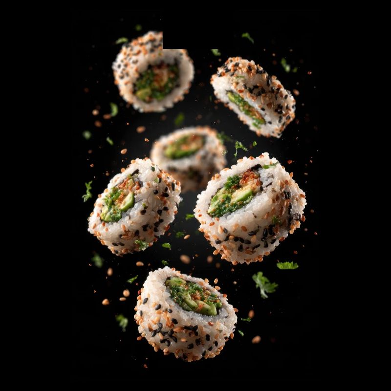 Sesam-Sushi-Rollen-Explosion