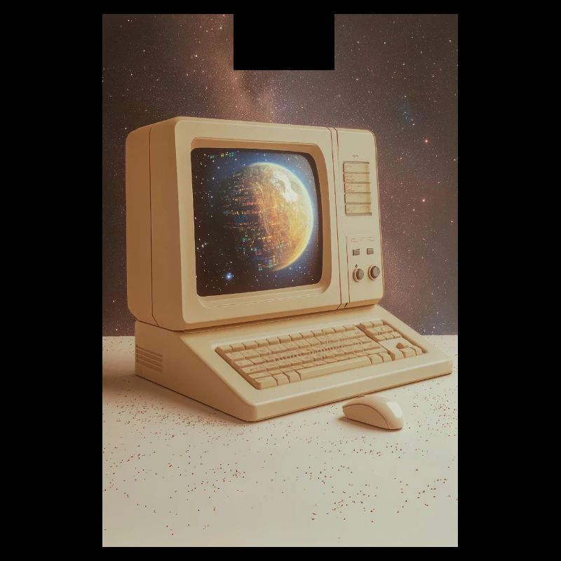 Retro Computer Meets Outer Space