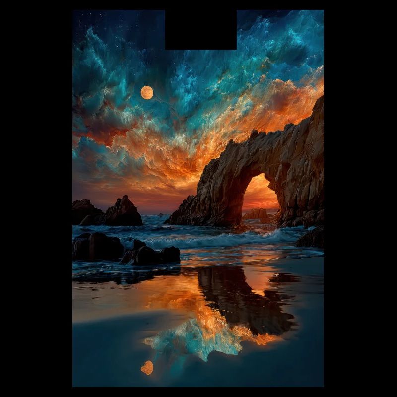 Moonlit Arch Over Ocean