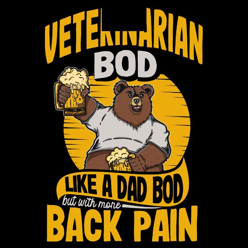 Veterinarian Bod Like A Dad Bod Funny Vet Tech