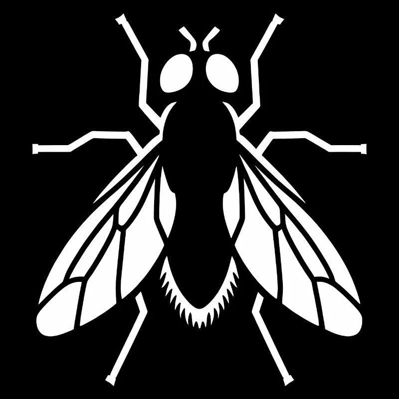 Fliege Insekt Silhouette Minimalistisch Einfach
