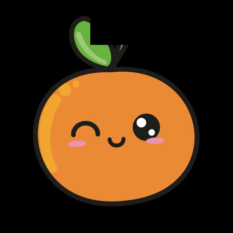 Doux Orange Kawaii dessin