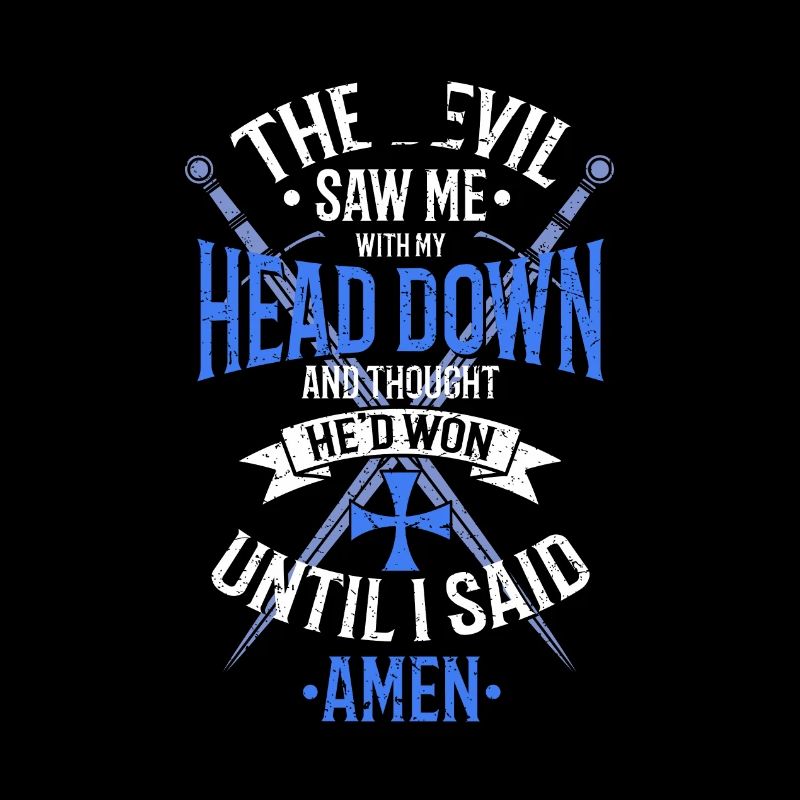 The Devil Saw Me With My Head Down Weiß/Blau