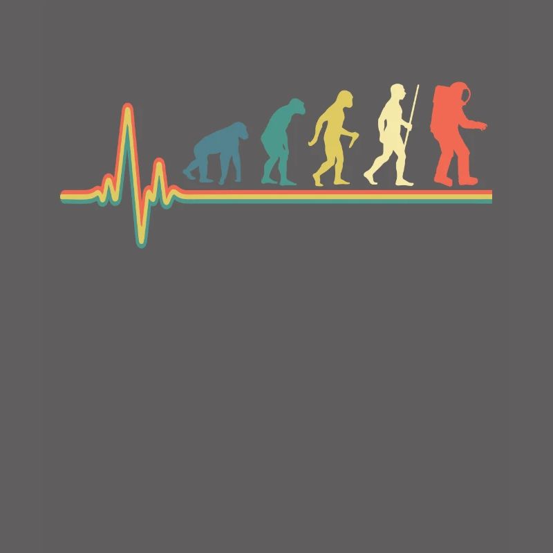 Evolution Astronaut vintage Herzschlag Raumfahrer