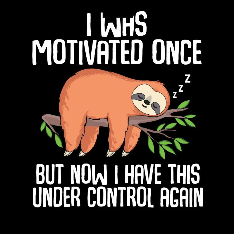 I Was Motivated Funny sloth employee work