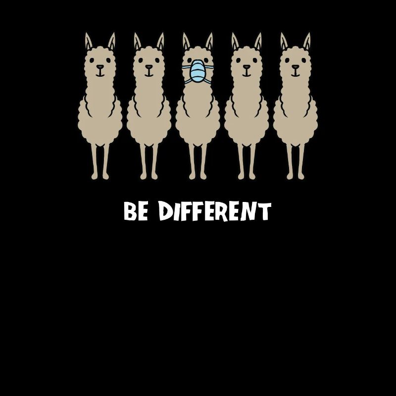 Be Different Lama Alpaka Atemschutz Querdenker