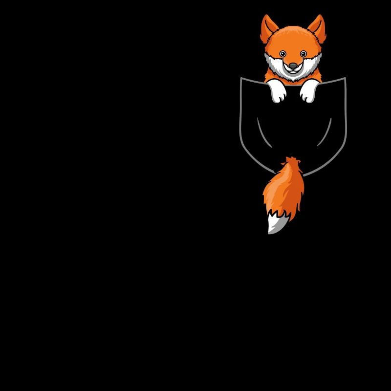 Fox in Breast Pocket Cest Pocket Red Fox Forest