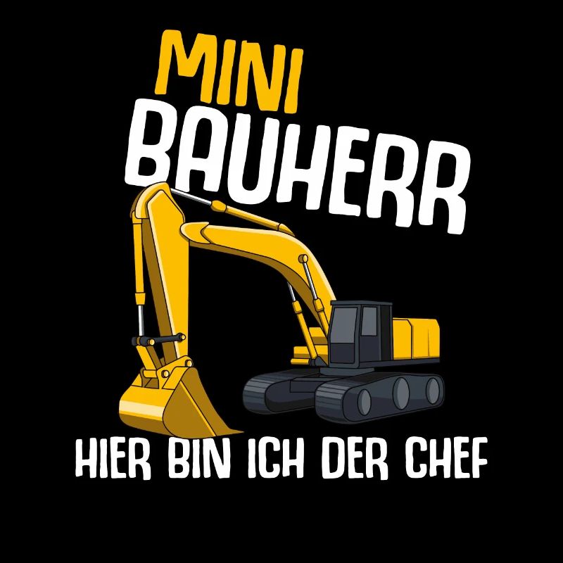 Bagger Kinder Bauherr Baustelle Junge Spruch