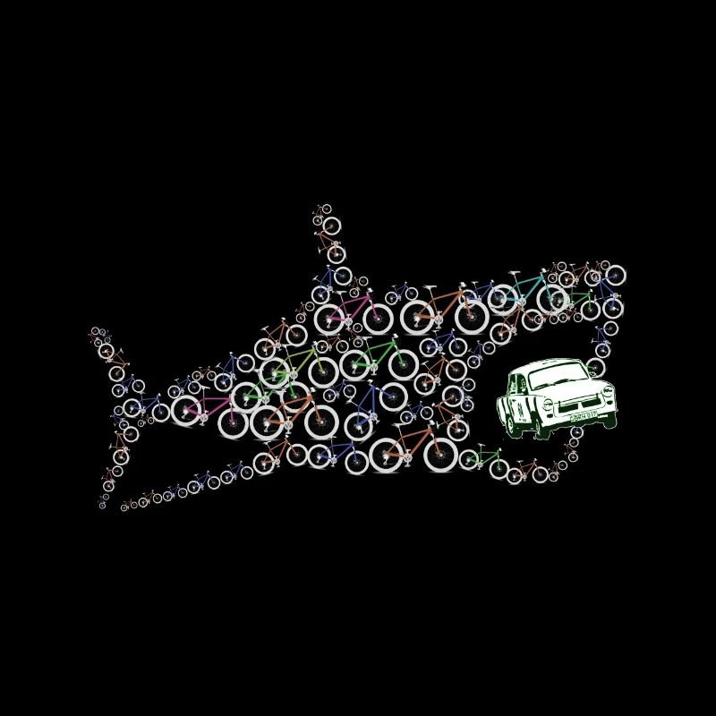Requin poisson mange vélo vélo climat