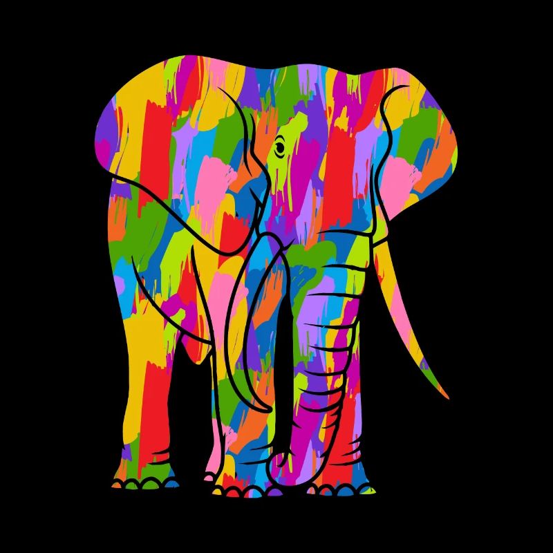 Éléphant coloré