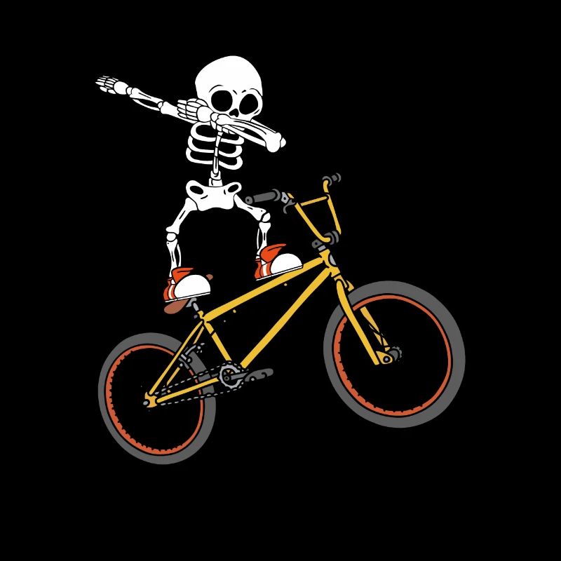 Dabbing Squelette BMX
