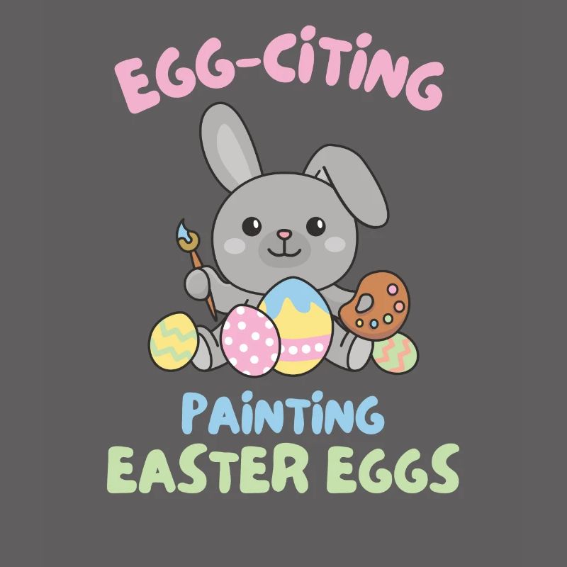 cute bunnies for Easter with Easter eggs bunny