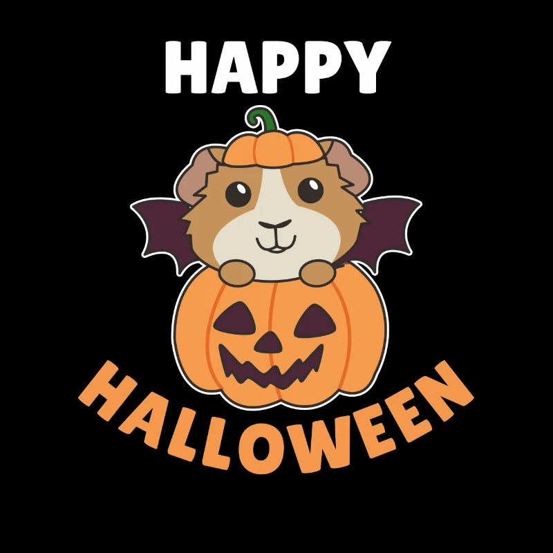 Cochon d’Inde Joyeuse Chauve-souris de citrouille d’Halloween
