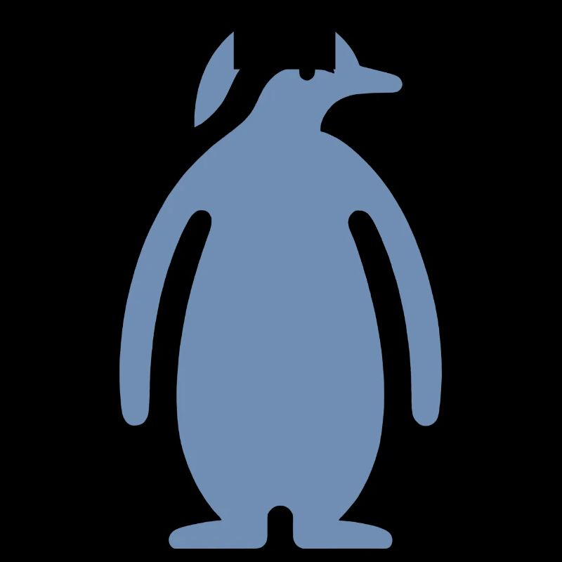 Penguin Silhouette Elegant Design
