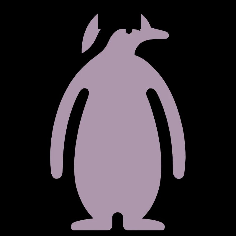 Penguin Silhouette Elegant Design
