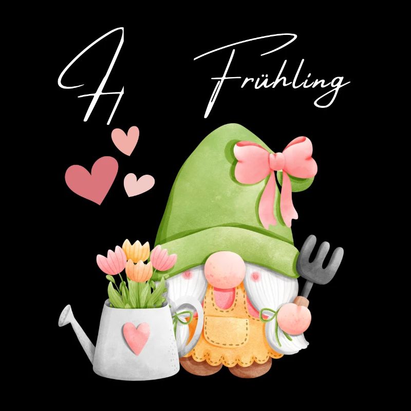 Gardener Gnome with Tulips - Hello Spring