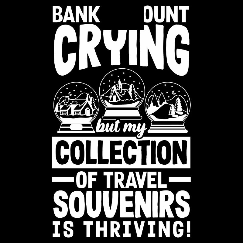 Compte bancaire pleurant, collection de souvenirs de voyage