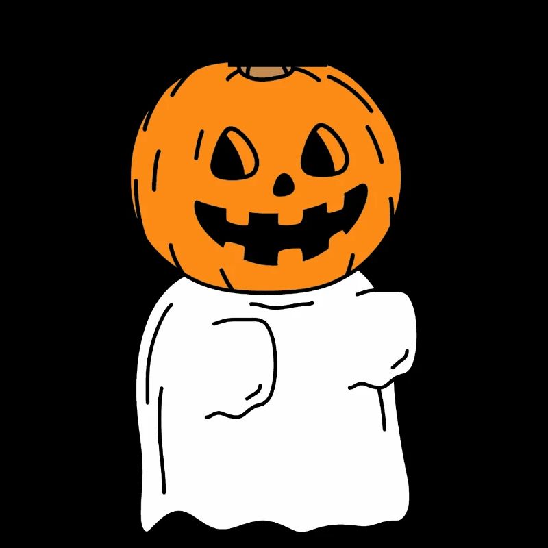 Funny Pumpkin Halloween Ghost
