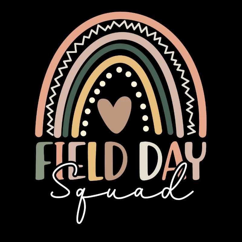 Field Day Squad Lehrer Erster letzter Schulregenbo