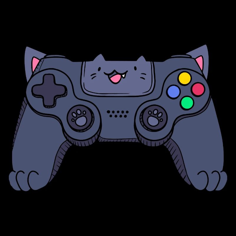 Halloween Black Cat Gaming Controller