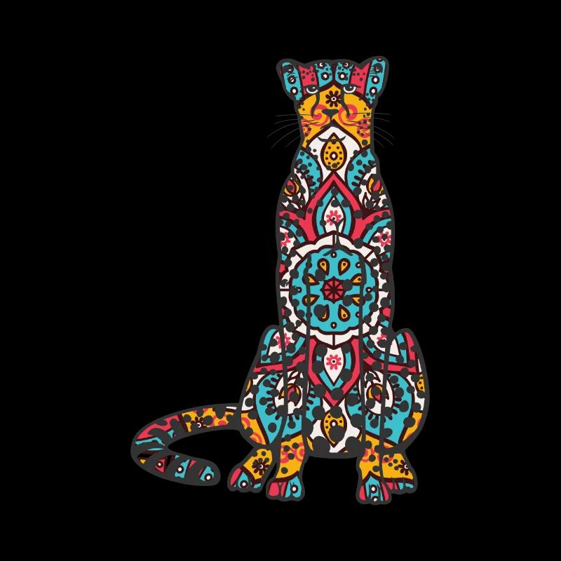 Mandala Cheetah Modèle de géométrie
