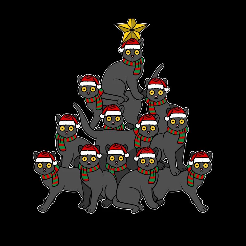 Arbre de Noël Black Cat