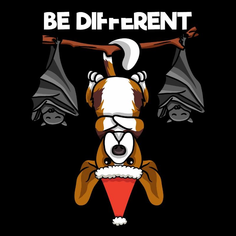 Be Different Hund Beagle Fledermaus Weihnachtsmann