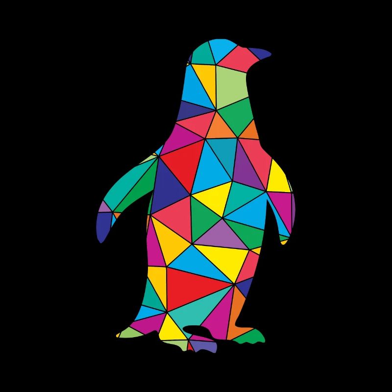 Low Poly Penguin Géométrie Pingouin
