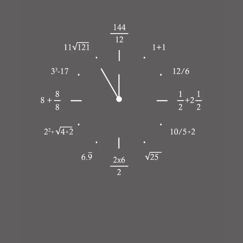 Math Clock Mathematics Math