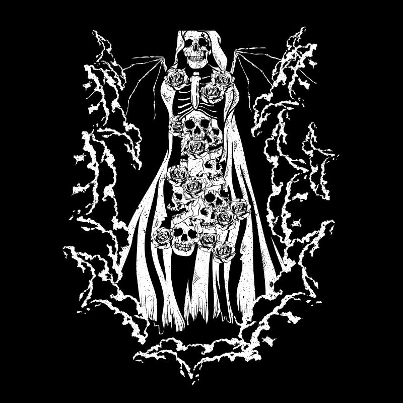 Skull Devil Vaporwave Gothic Mushrooms Roses