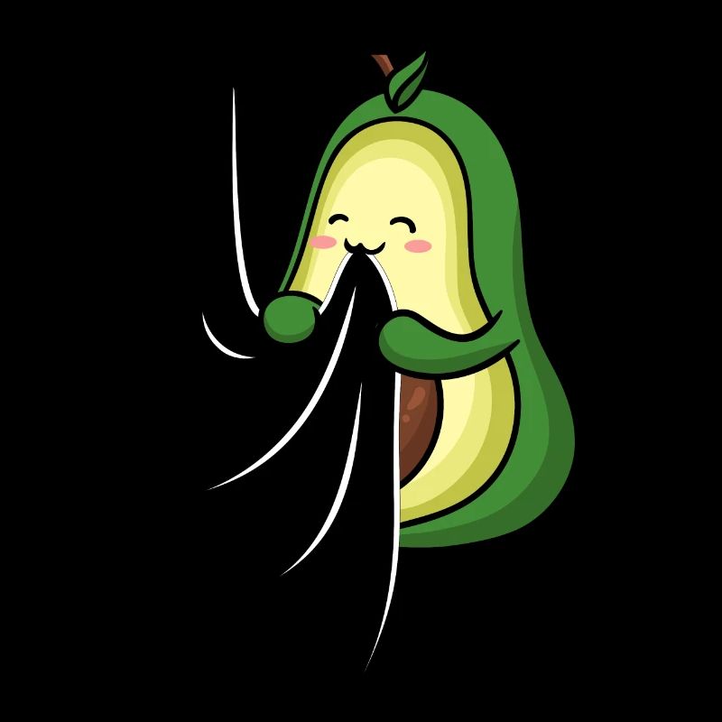 Avocado eats t-shirt Starving avocado