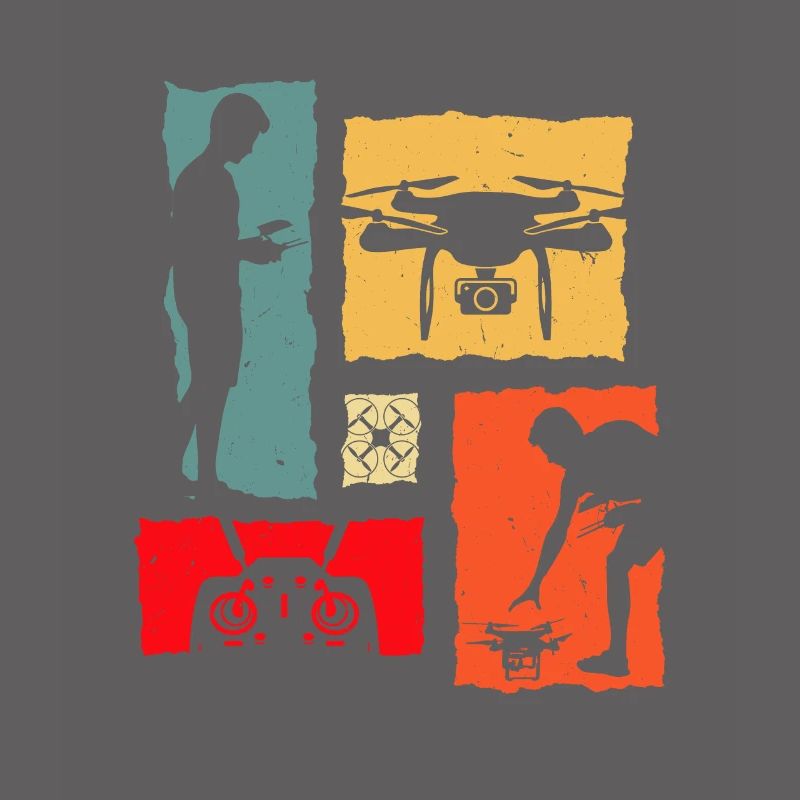 Drone Rétro Drone Pilotes de drones