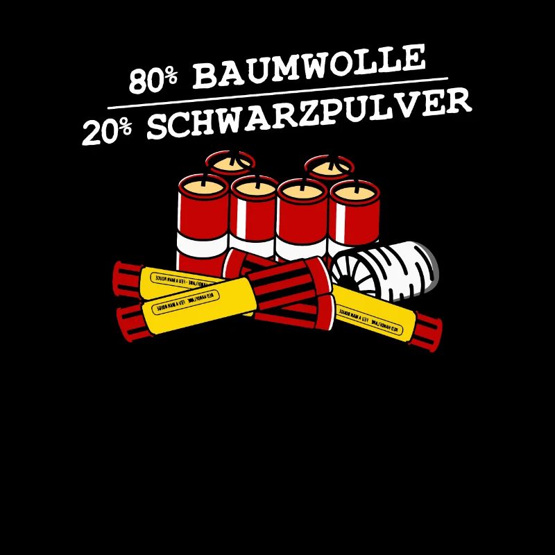 80% Baumwolle 20% Schwarzpulver