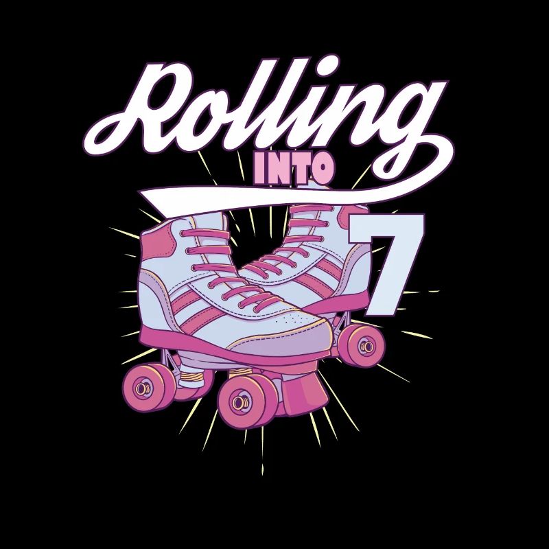 Rolling Into 7 Roller Skating Birthday Party