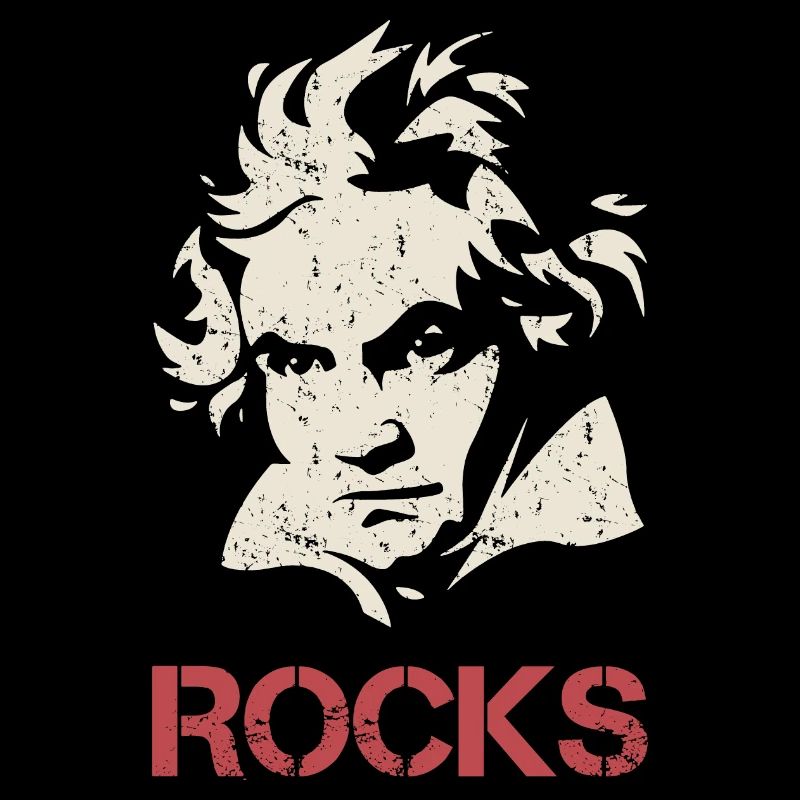 Ludwig van Beethoven Silhouette Rocks Geschenk